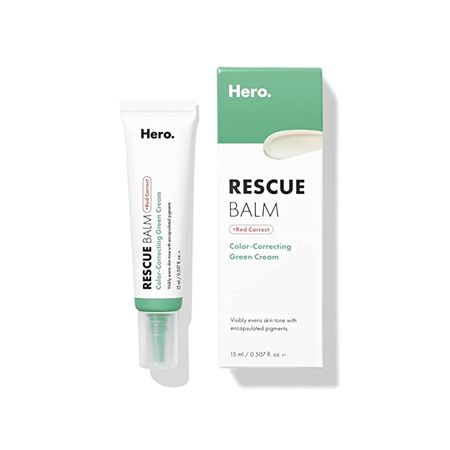 Amazon.com: Rescue Balm +Red Correct Post-Blemish Recovery Cream from Hero Cosmetics - Intensive Nourishing and Calming for Dry, Red-Looking Skin After a Blemish - Dermatologist Tested and Vegan-Friendly (0.507 fl. oz) : Beauty & Personal Care