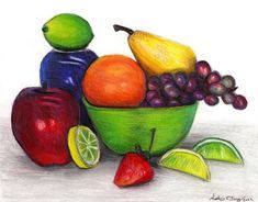ART - Colorful Fruit Still Life