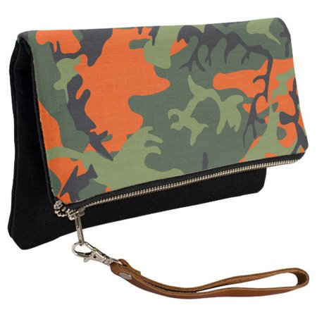 Green, Orange, Dark Gray Hunter Camouflage Clutch | Zazzle.com