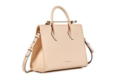 The Strathberry Midi Tote - Tan Bridle Leather Handbag - Strathberry