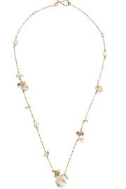 Kimberly McDonald | 18-karat blackened gold, pearl and diamond necklace | NET-A-PORTER.COM