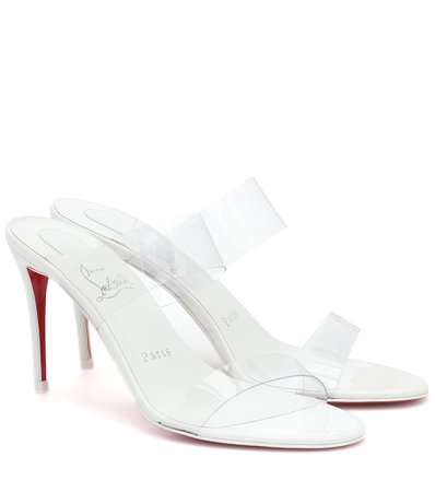 Christian Louboutin - Just Nothing 85 PVC and leather sandals | Mytheresa