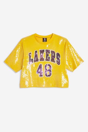 Lakers Sequin Crop Top by UNK X Topshop - Topshop