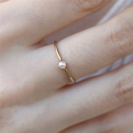Thin Gold Finger Ring | Dainty Ring for Women | Cute Fashion Rings