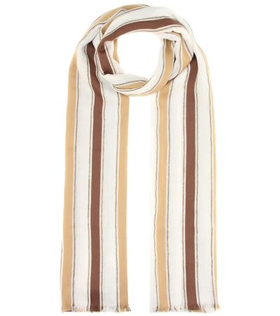 Cotton and linen-blend scarf