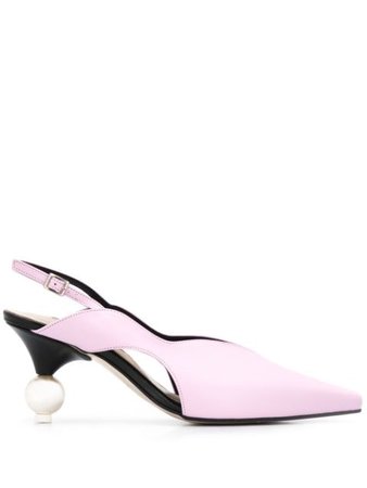 Yuul Yie 75Mm Pointed Pearl Heel Pumps 19RSS377 Pink | Farfetch