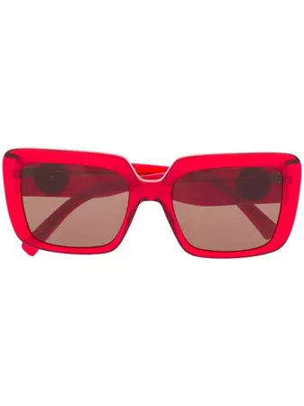 Versace Eyewear Red Translucent Sunglasses - Farfetch