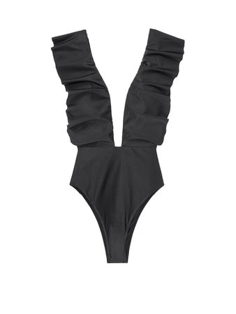 VIX V-plunge Ruffle One-piece Victoria's Secret swim