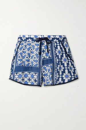 Navy Hanna printed voile shorts | Paradised | NET-A-PORTER
