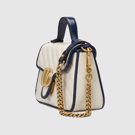 Brown GG Marmont mini top handle bag | GUCCI® TR