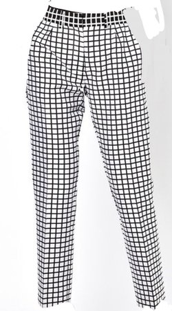 Checkered black and white pants