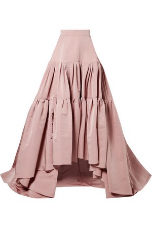 Reem Acra | Tiered silk-faille maxi skirt | NET-A-PORTER.COM