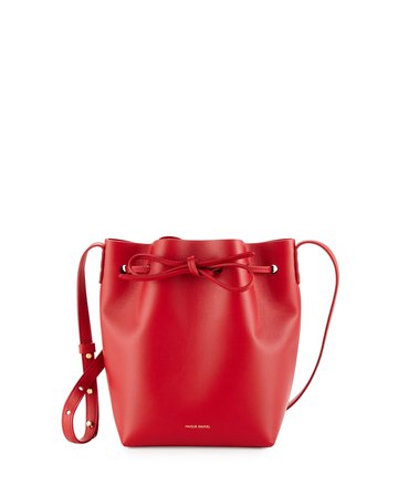 Mansur Gavriel Calf Leather Mini Mini Bucket Bag | Neiman Marcus