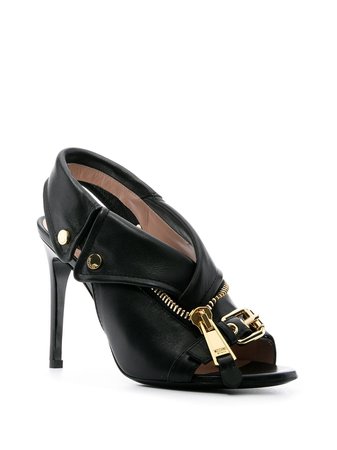 Moschino zip-detail Stiletto Sandals - Farfetch