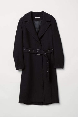 Wool-blend Coat - Black