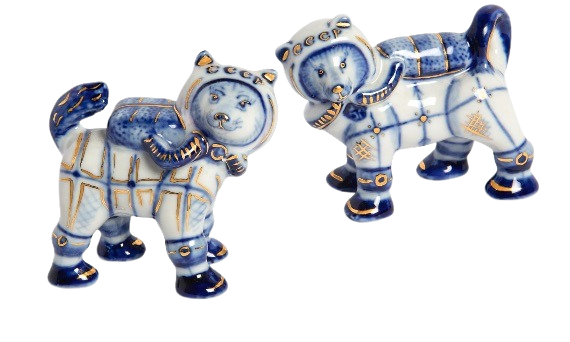 porcelain space dogs