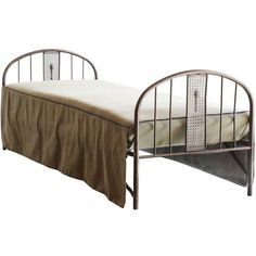 Antique American Metal Cot or Daybed - Polyvore