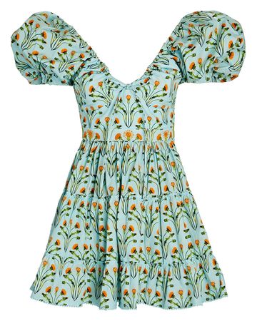 Manzanilla Puff Sleeve Floral Mini Dress