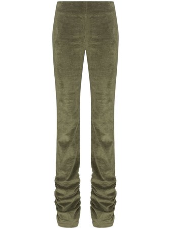 Shop Danielle Guizio ruched corduroy leggings with Express Delivery - FARFETCH