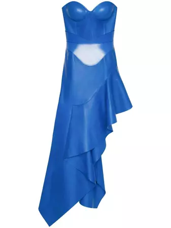 Alexander McQueen Asymmetric bustier-style Dress - Farfetch