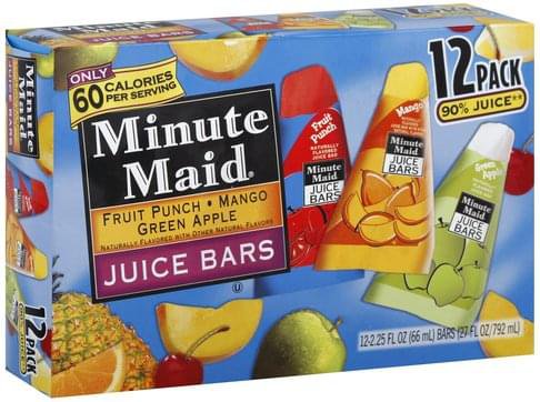 Minute Maid Assorted Juice Bars - 12 ea, Nutrition Information | Innit