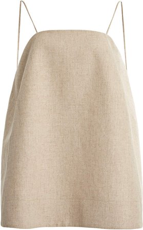 Jacquemus Albi Linen-Blend A-Line Mini Dress