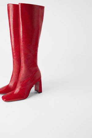 PATENT LEATHER HEELED BOOTS-Boots-SHOES-WOMAN | ZARA United States