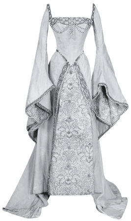 medieval white dress