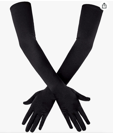 gloves satin black