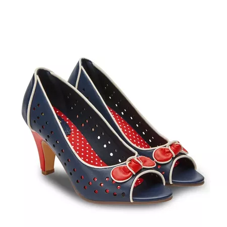 Joe Browns Navy 'Cosmopolitan' High Stiletto Peep Toe Shoes | Debenhams