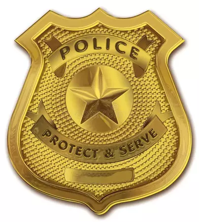 Detective Police Badge stock illustration. Illustration of gold - 14931274