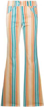 C’Est La V.It Rainbow-Stripe Flared Trousers