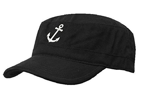 Sailor Yacht Army Anchor Mfaz Drunk Baseball Sailing Military Black white Hat Anchor Captain Ltd Caps