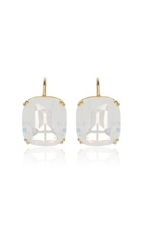 18k Yellow Gold Moon Quartz Earrings By Goshwara | Moda Operandi
