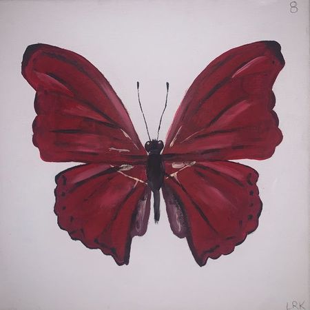 Maroon Butterfly - art by lo - Paintings & Prints, Animals, Birds, & Fish, Bugs & Insects, Butterflies & Moths - ArtPal