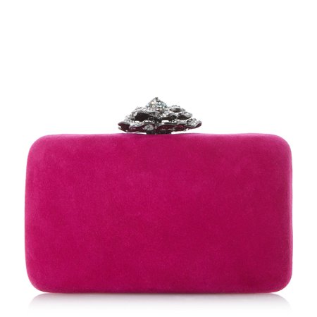 BELLFLOWER - Flower Clasp Clutch Bag - pink | Dune London