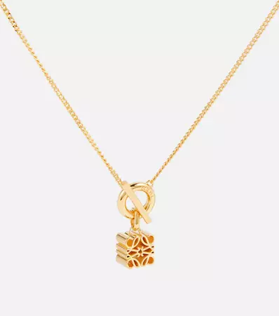 Loewe - Anagram 24kt gold-plated sterling silver necklace | Mytheresa