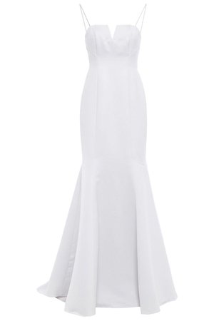 Light gray Edith fluted duchesse-satin gown | Sale up to 70% off | THE OUTNET | JAY GODFREY | THE OUTNET