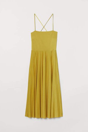 Pleated Dress - Yellow