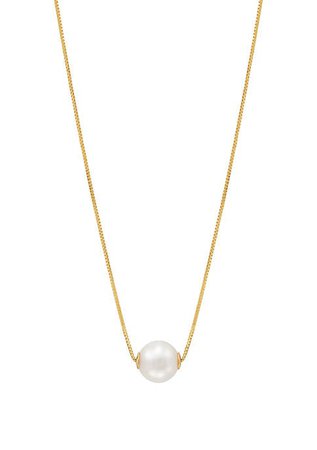 Belk & Co. 5 mm Freshwater Pearl Pendant Necklace in 14k Yellow Gold