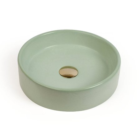 Concrete Vessel Sink Handmade Mini Pistachio Round Bowl | Etsy