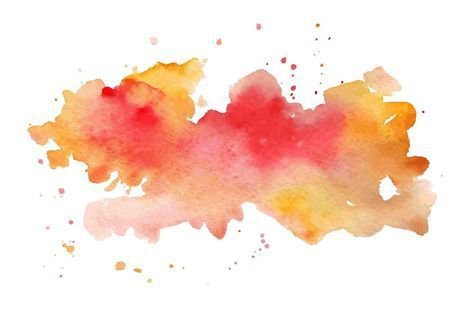 Orange and Red Watercolor Blot