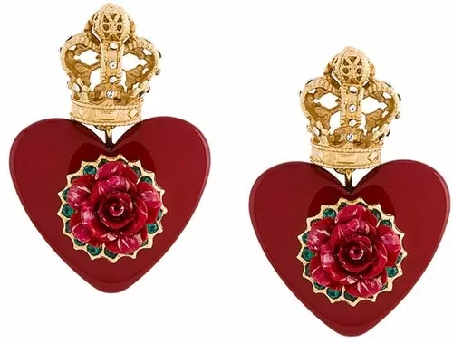 Dolce & Gabbana heart resin earrings - Red - GLAMI.com.tr