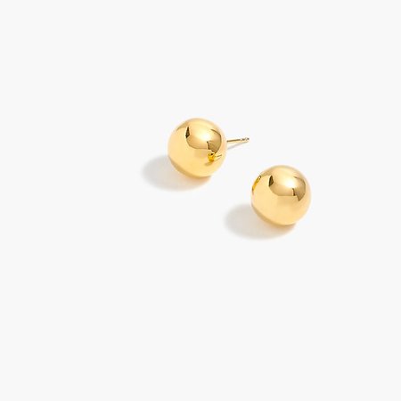 Demi-fine 14k gold-plated orb stud earrings - Women's Jewelry | J.Crew