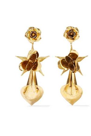 Jennifer Behr | Lily Rose gold-plated earrings | NET-A-PORTER.COM