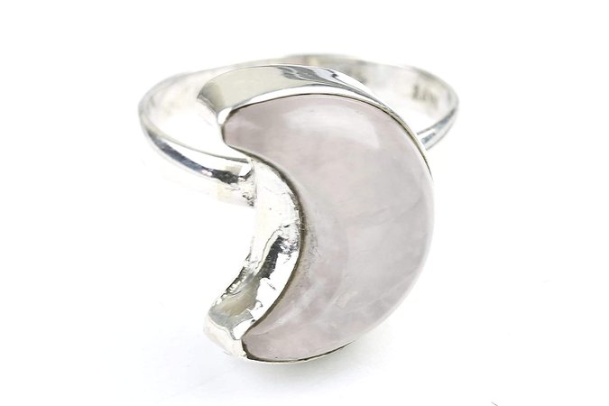 silver moon ring