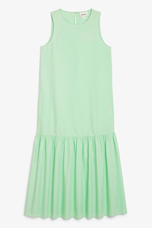 Maxi flounce dress - Mint green - Maxi dresses - Monki WW