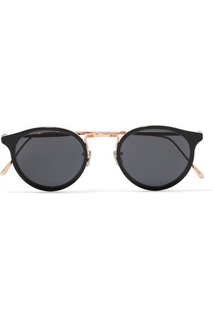 Eyevan 7285 | Round-frame acetate and gold-tone sunglasses | NET-A-PORTER.COM
