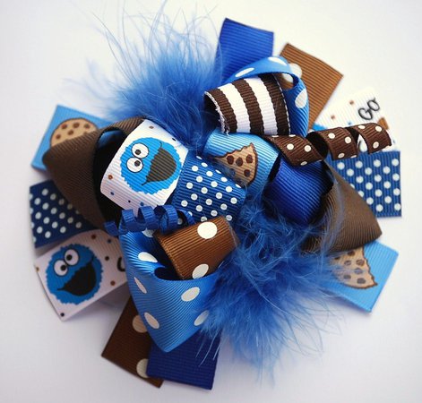 cookie monster bow