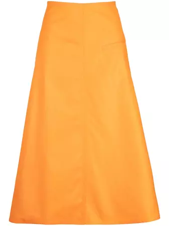 Sofie D'hoore A-line Cotton Midi Skirt
